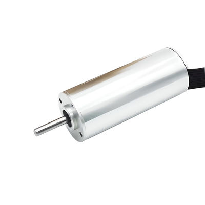 コンパクトスロットレスブラシレスモーター 28mm 48v 46W 13786rpm 鉄のないDCモーター